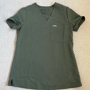 Figs scrub top XXS dark green